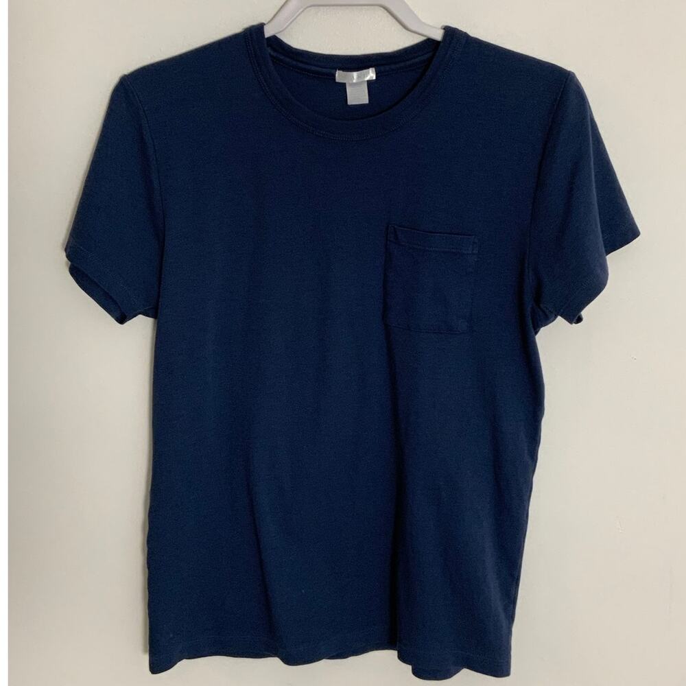 Lake Navy Women's Pima Cotton Pocket Tee size small